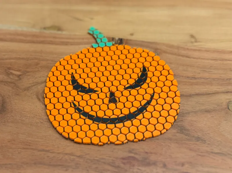 Halloween Kürbis Fidget-Stoff Untersetzer