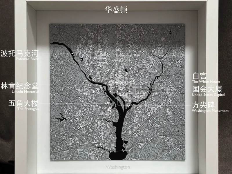 华盛顿城市肌理 Washington Texture 1/125K