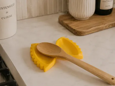 Modern Farfalle Spoon Rest – Decorative Holder 