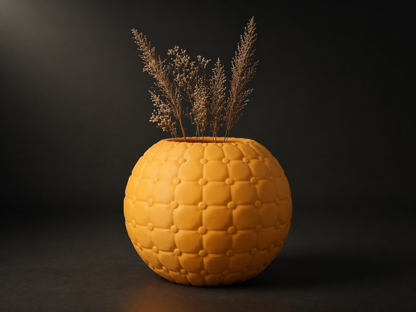 Tufted Orb Vase - Modern Cushion Design