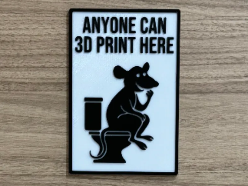 ANYONE CAN 3D PRINT HERE sign 