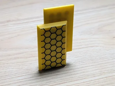 Fidget slider with honeycomb pattern (6/3 magnets)