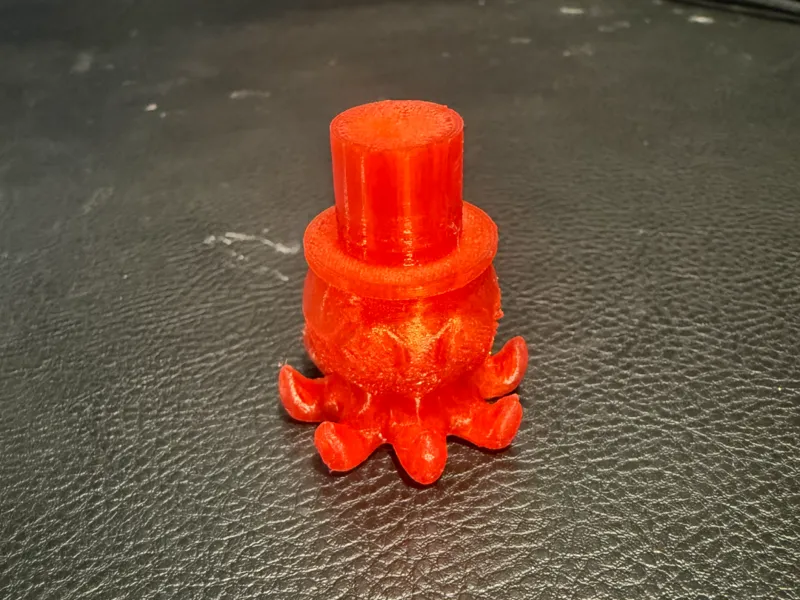 1" Octopus with a top hat! Squishy w/ TPU 