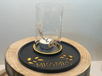 Tea light holder, MR&MRS 70 mm