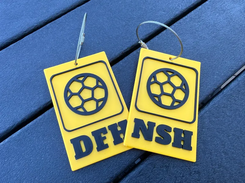 Customizable Soccer Sports Bag Tag