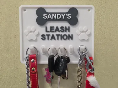 Compact Personalized Dog LeashStation key holder