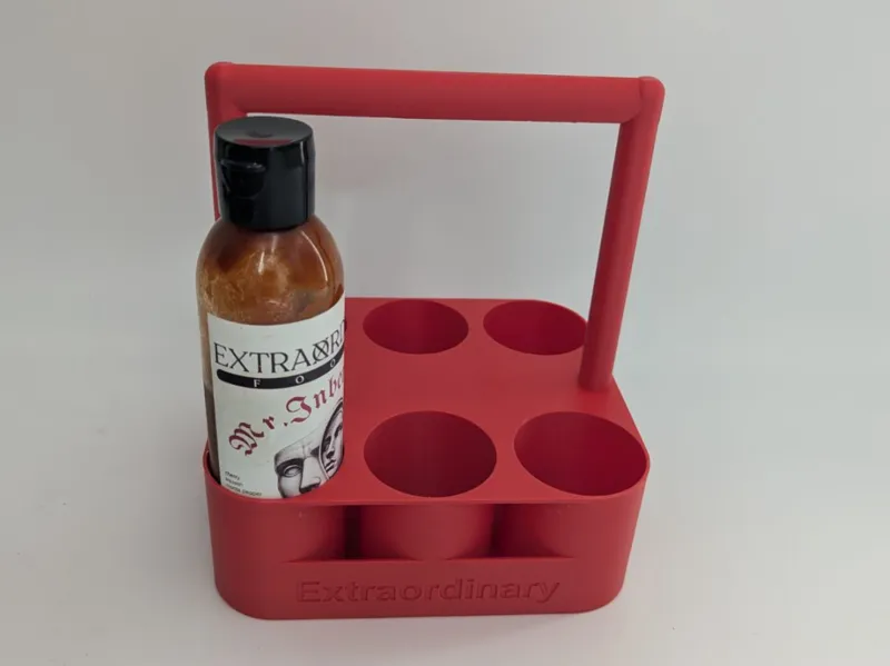 Hot Sauce Caddy w/ Logo Plate for 44mm bottles