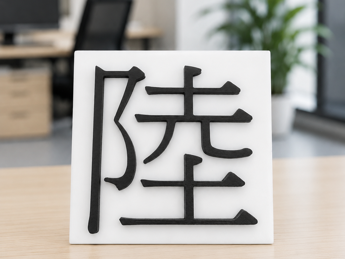 陸字桌面裝飾牌