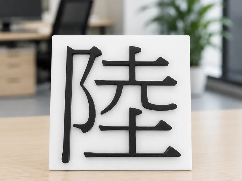 陸字桌面裝飾牌