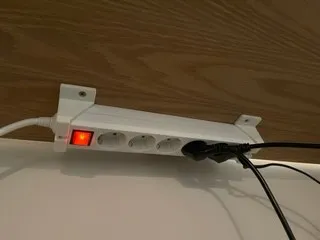 Power Strip plug Support for desk/wall