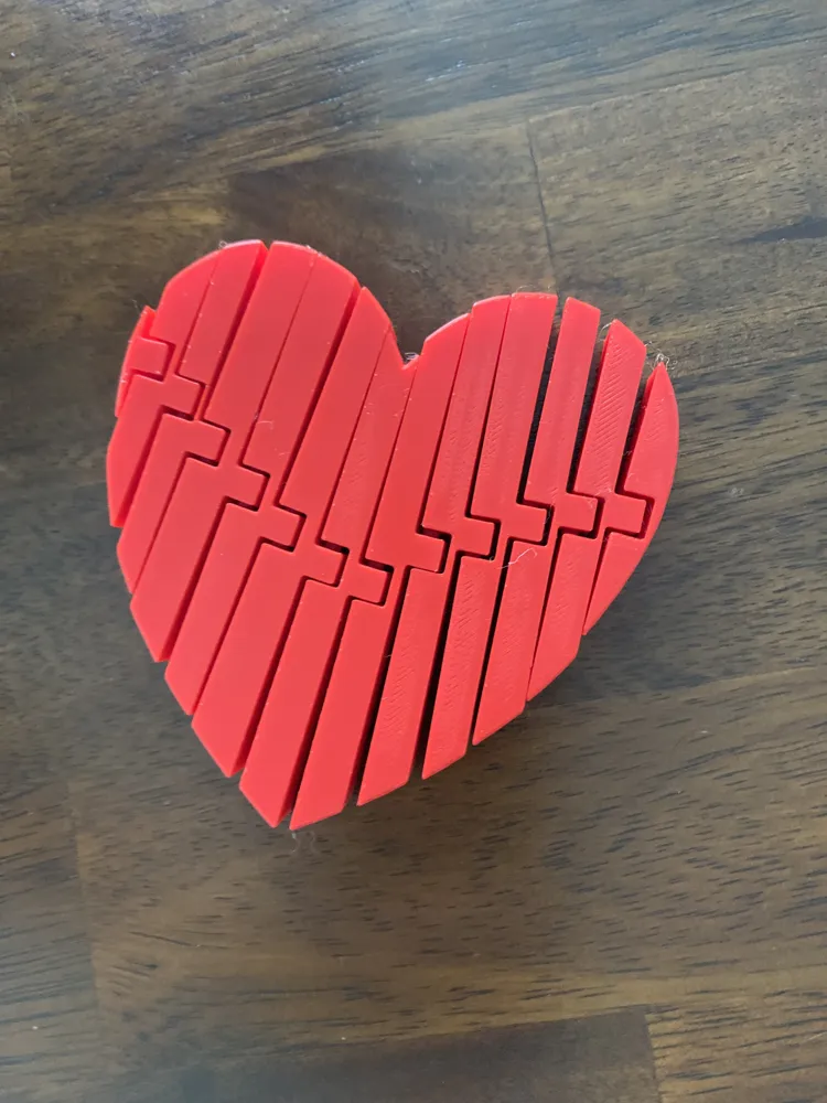 Articulated Valentines Heart - Free 3D Print Model - MakerWorld