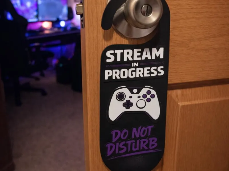 Stream In Progress Door Hanger ( Xbox Controller )