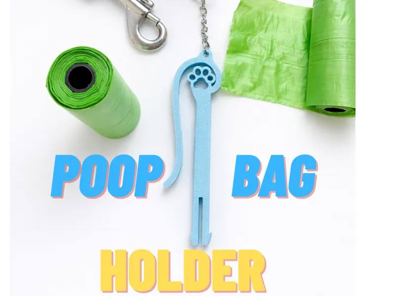 Dog poop bag holder