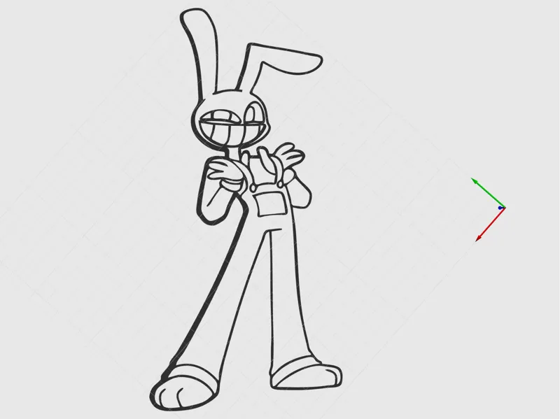 Amazing Digital Circus Jax Wall Line Art