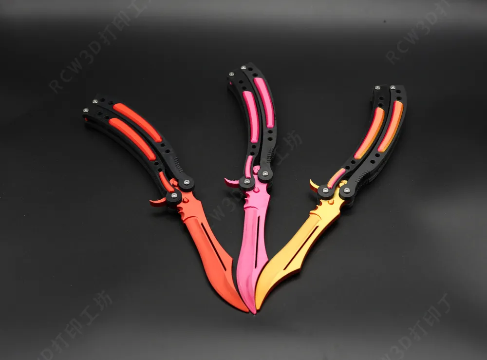 CSGO CS2 butterfly knife metal screw connection version by 趣创3D打印工作室 ...