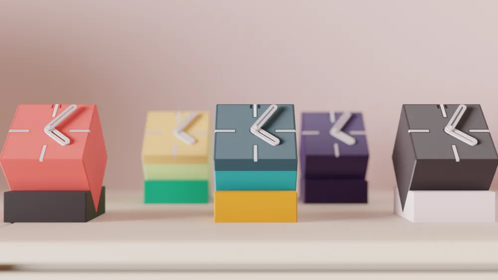 Desktop Clock Modular Minimalist Cube Clock Kit by Abstractia Design ...