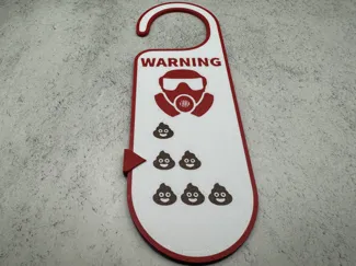 Adjustable Joke Smell Warning Door Sign