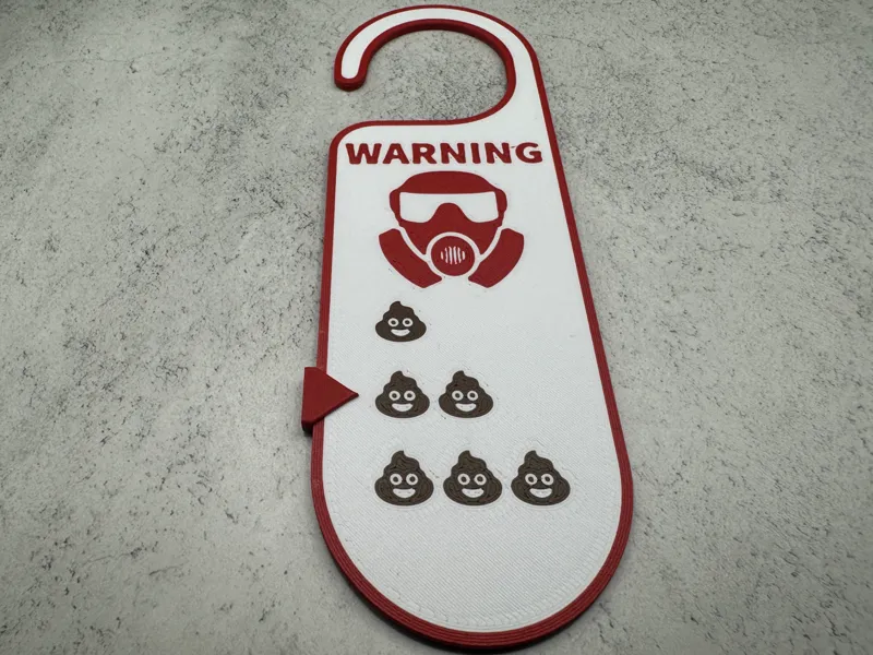 Adjustable Joke Smell Warning Door Sign