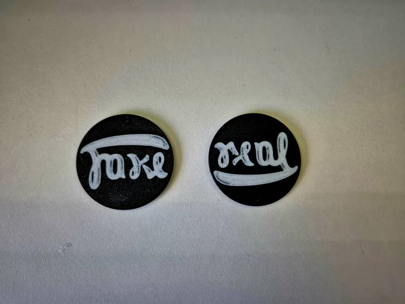 Fake/Real upside down keychain