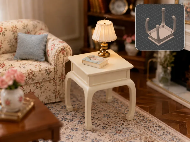 Dollhouse miniature model - Chair or side table