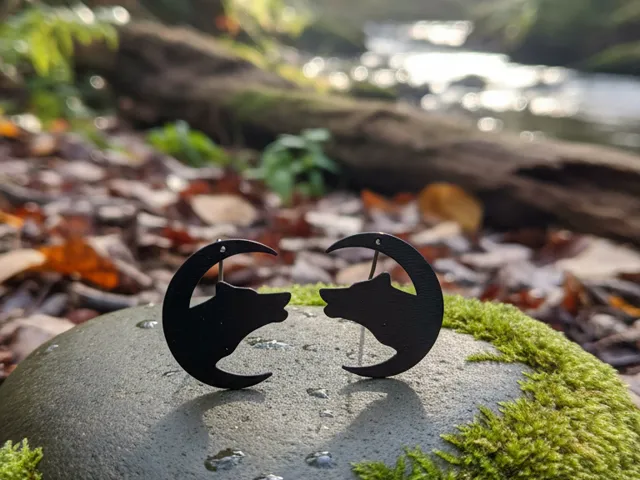 Wolf Moon Earrings
