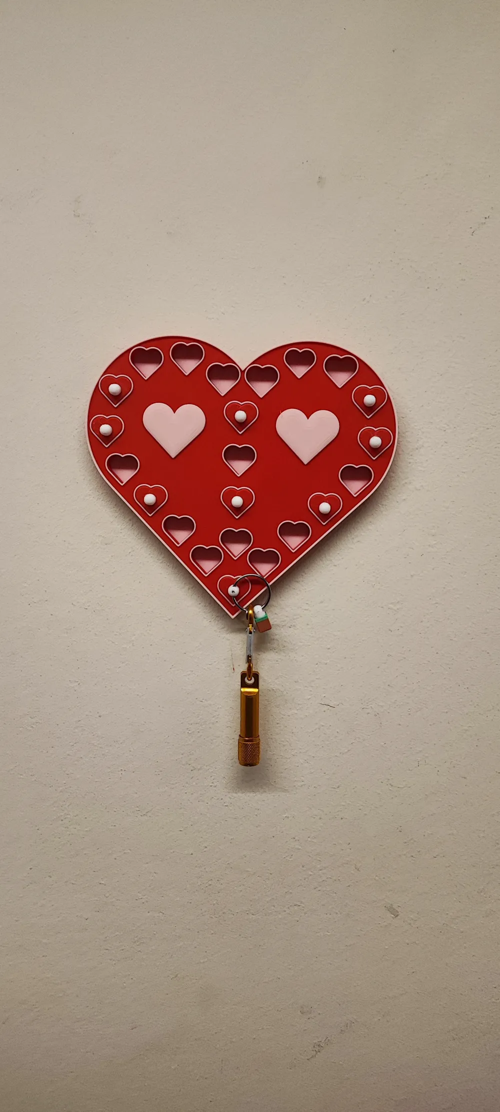 Heart-Shaped Key Holder–Valentine’s Day Organizer - Free 3D Print Model ...
