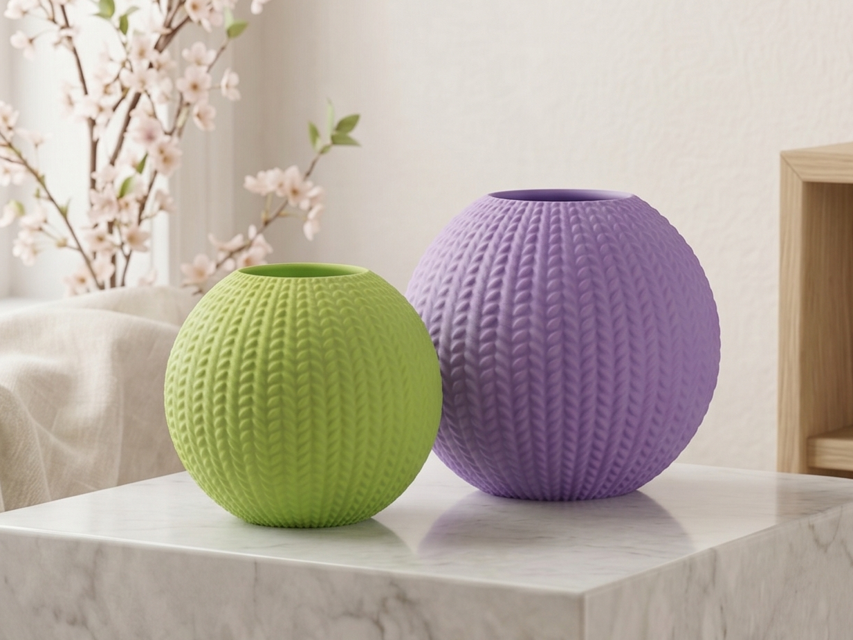 Knitted Sphere Vase