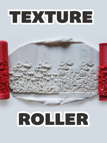 Modelo para impresión 3D: Texture Roller V402 | Mushrooms — vista de referencia 2
