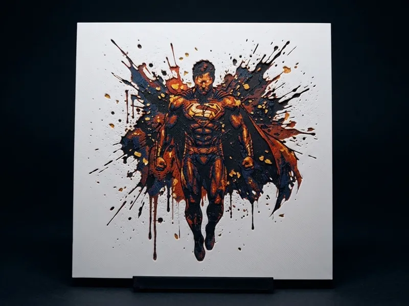 Superman Inksplash - Hueforge Wall Art