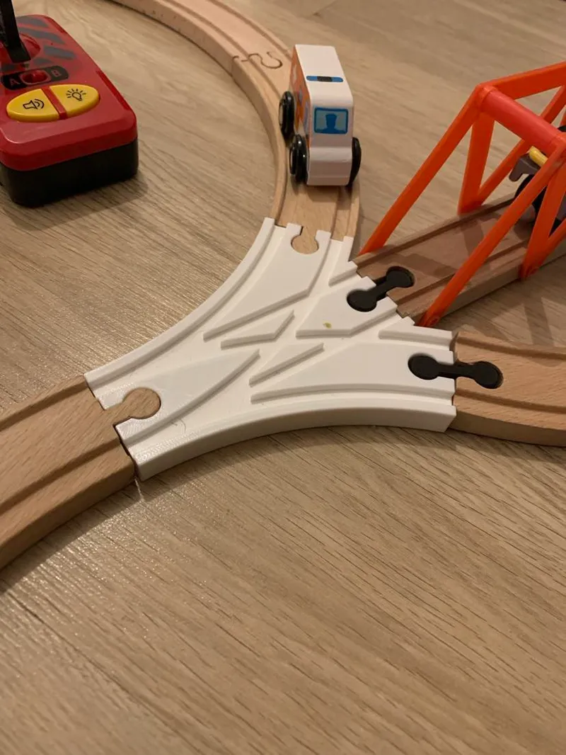 Splitter for wood train and rail