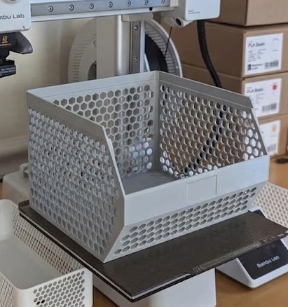 Miniatura 2 do modelo 3D 可堆叠-收纳筐 200*200*150mm