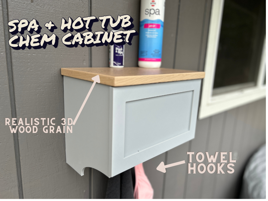 Spa Hot Tub Chemical Cabinet - Towel Wall Cabinet