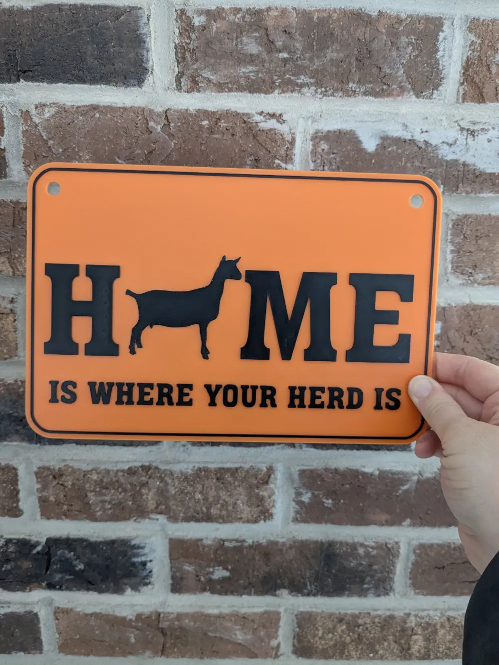 Goats 3d Sign Goat Herd Sign - Free 3D Print Model - MakerWorld