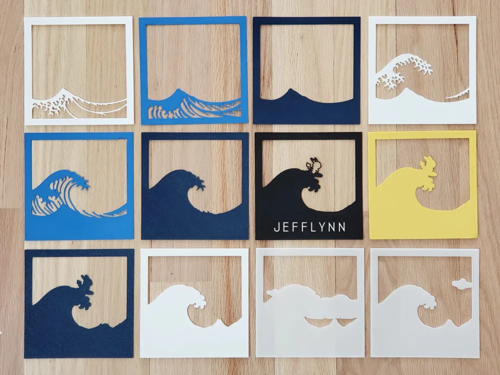 アート・デザイン・音楽 Gaijin and The Great Wall Surprise Box Pikachu surfing the Great Wave - Shadow Box by Jefflynn