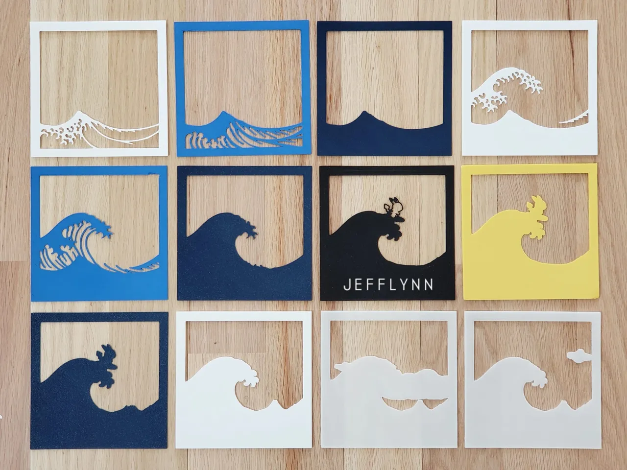 Pikachu surfing the Great Wave - Shadow Box view 4
