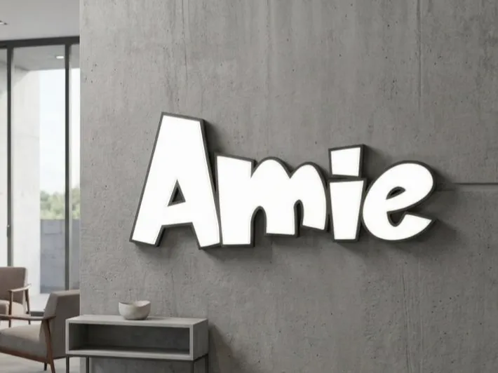 Insegna Led Nome 3D - Custom Lightbox - Amie