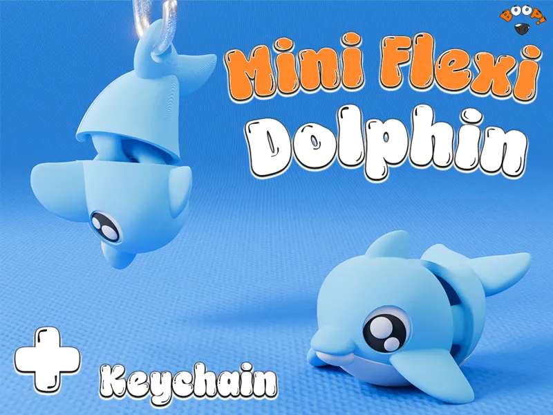 Dolphin Mini Flexi Fidget Toy/Keychain