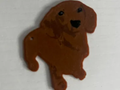 Miniature Dachshund key ring