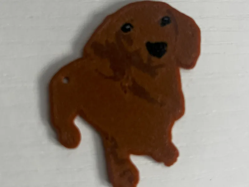 Miniature Dachshund key ring