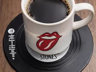 Vinyl records with Spotify code