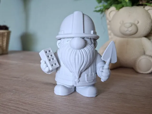 Construction Worker Gnome – Builder Figurine
