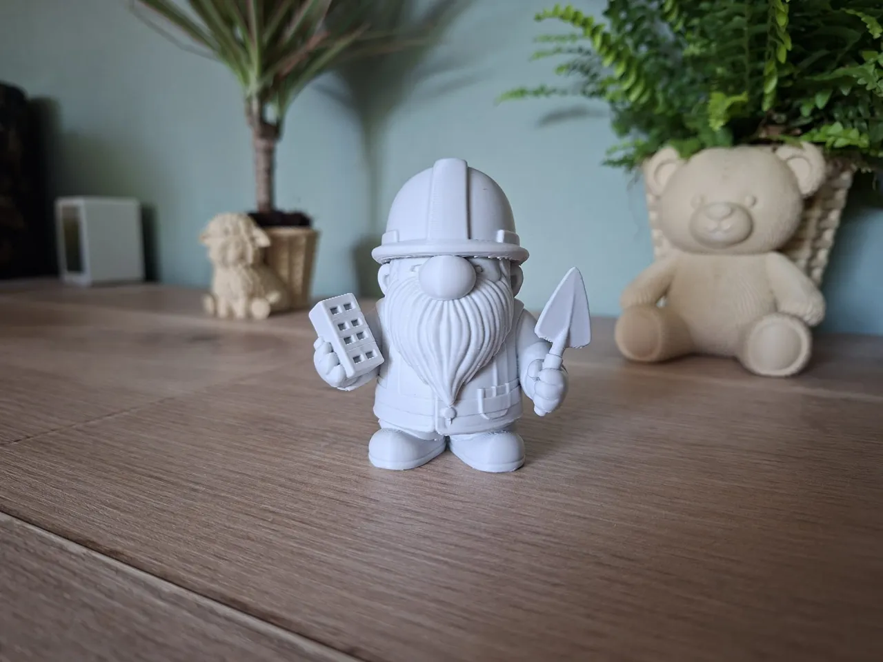 Construction Worker Gnome – Builder Figurine view 3