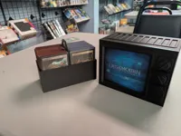 Retro TV DeckBox w/Static Knobs