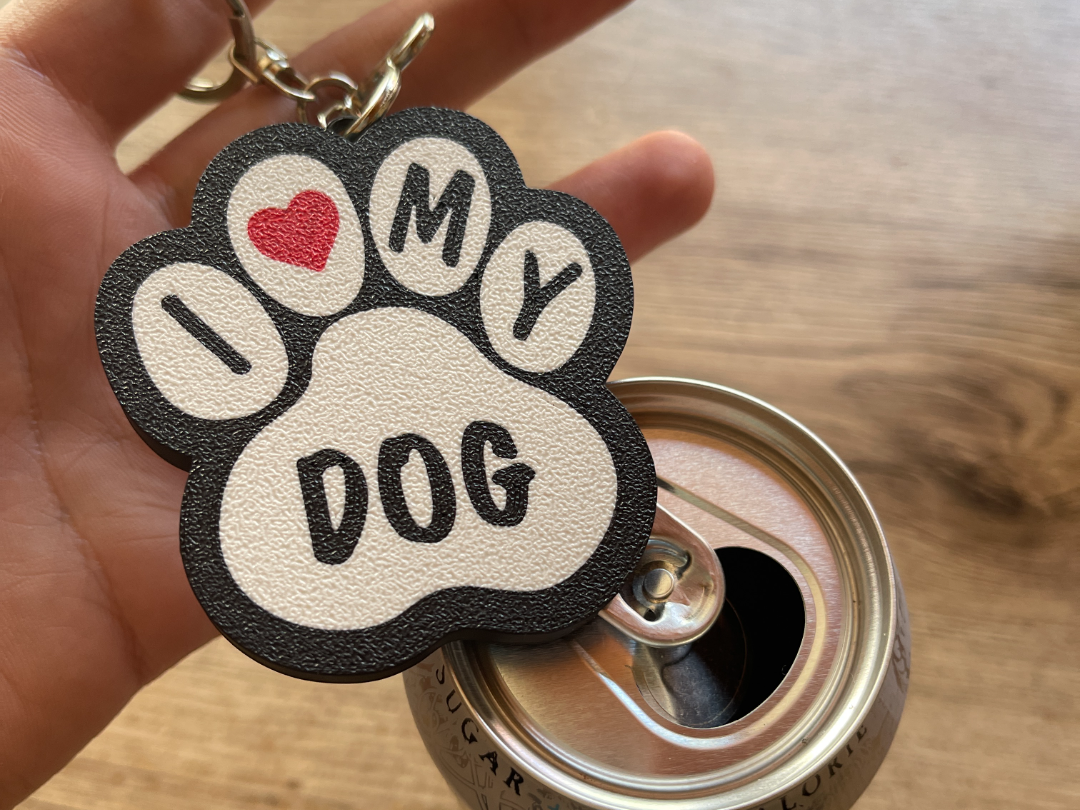 Soda can opener Paw I love my Dog