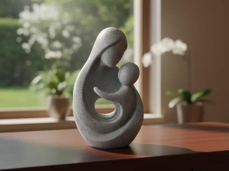Escultura Minimalista Mãe e Filho