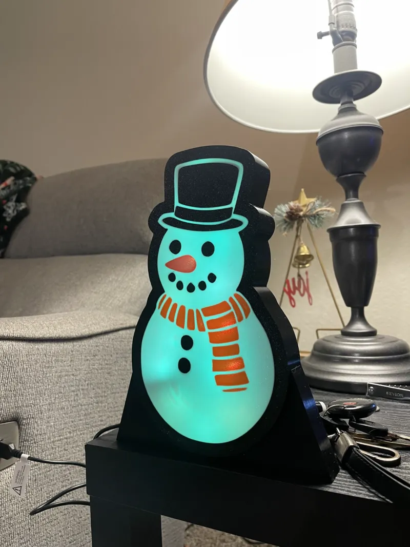 LED Snowman Sign