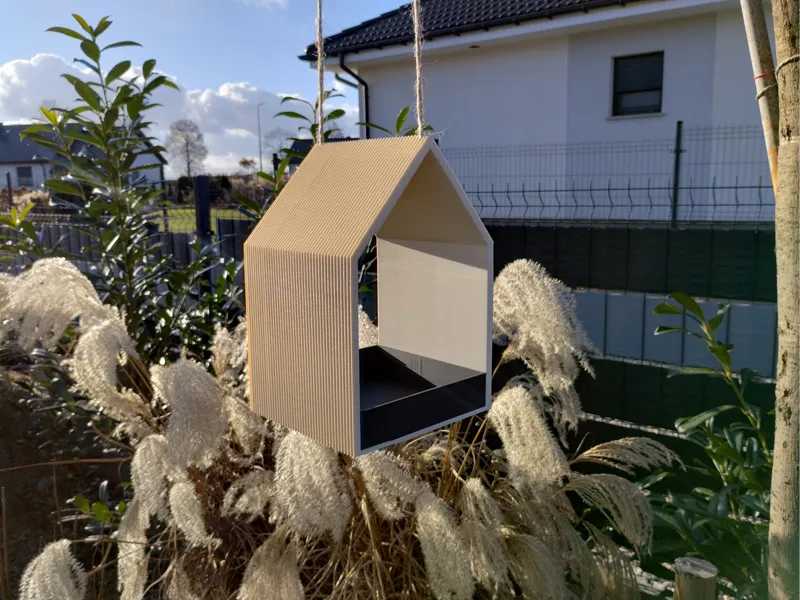 Modern bird feeder, minimalist bird feeder