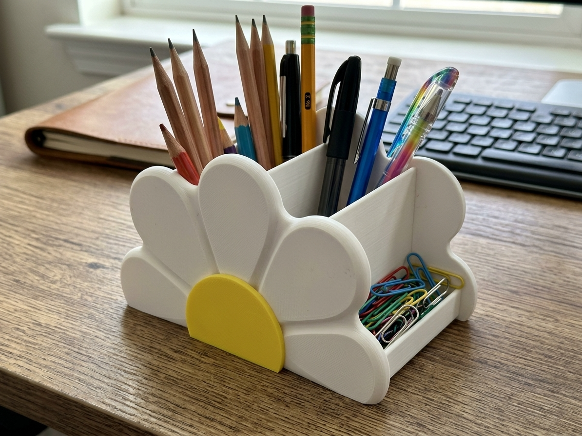 Porta Lápis Flor 3D model