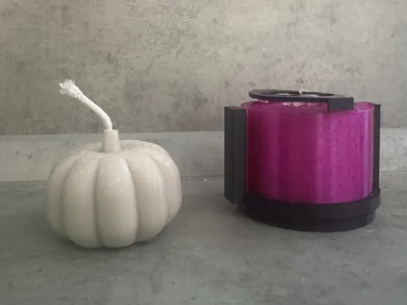 Pumpkin candle mold