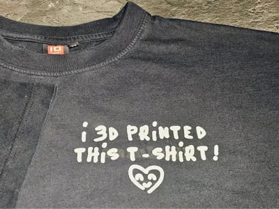 I printed this T-Shirt! Text.